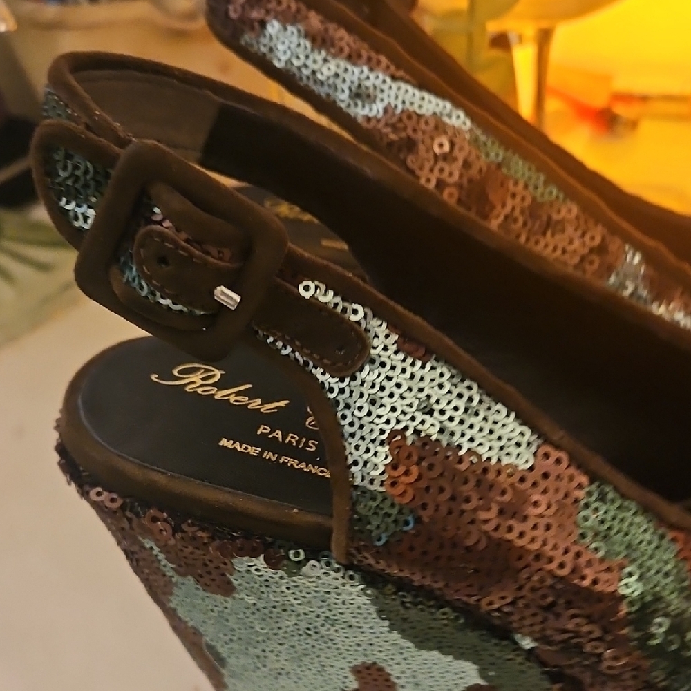 Robert Clergerie Camouflage Sequin Platform Shoes. RARE LIMITED EDITION!!! - Picture 6 of 11